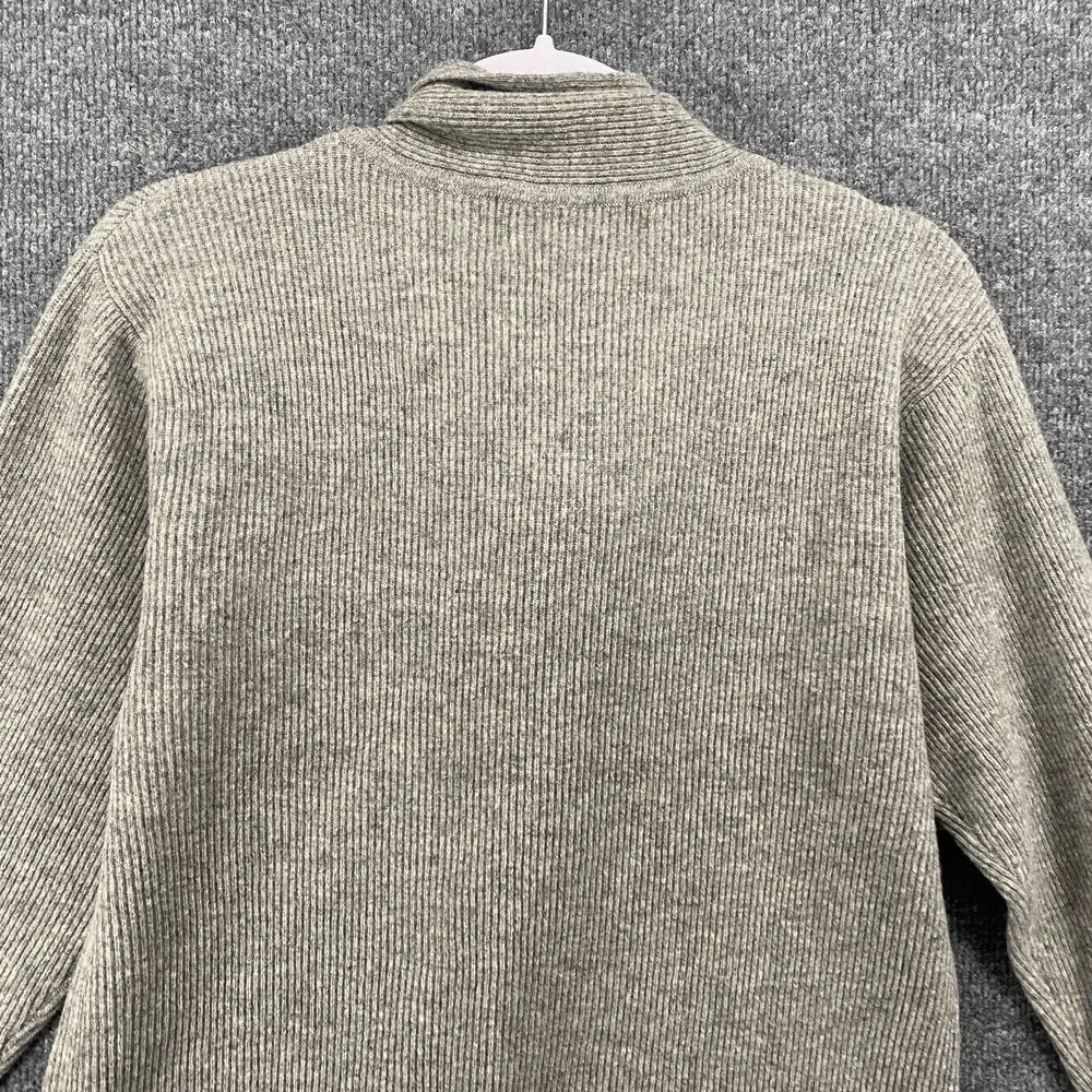 Vintage Russ Lambswool Sweater Womens S Gray Neck Tie Pullover‎ Preppy Old Money